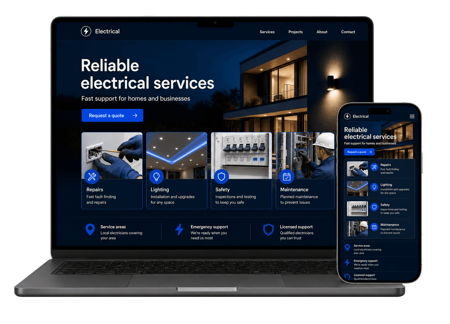 Electrical website concept