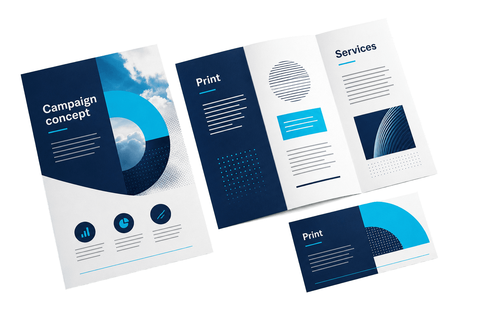 Flyers and print assets concept