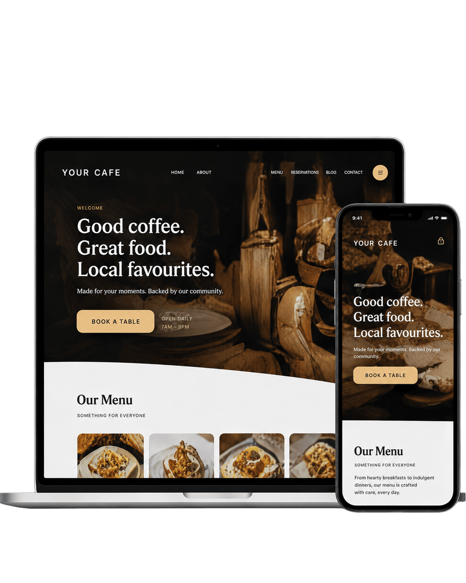 Cafe website concept