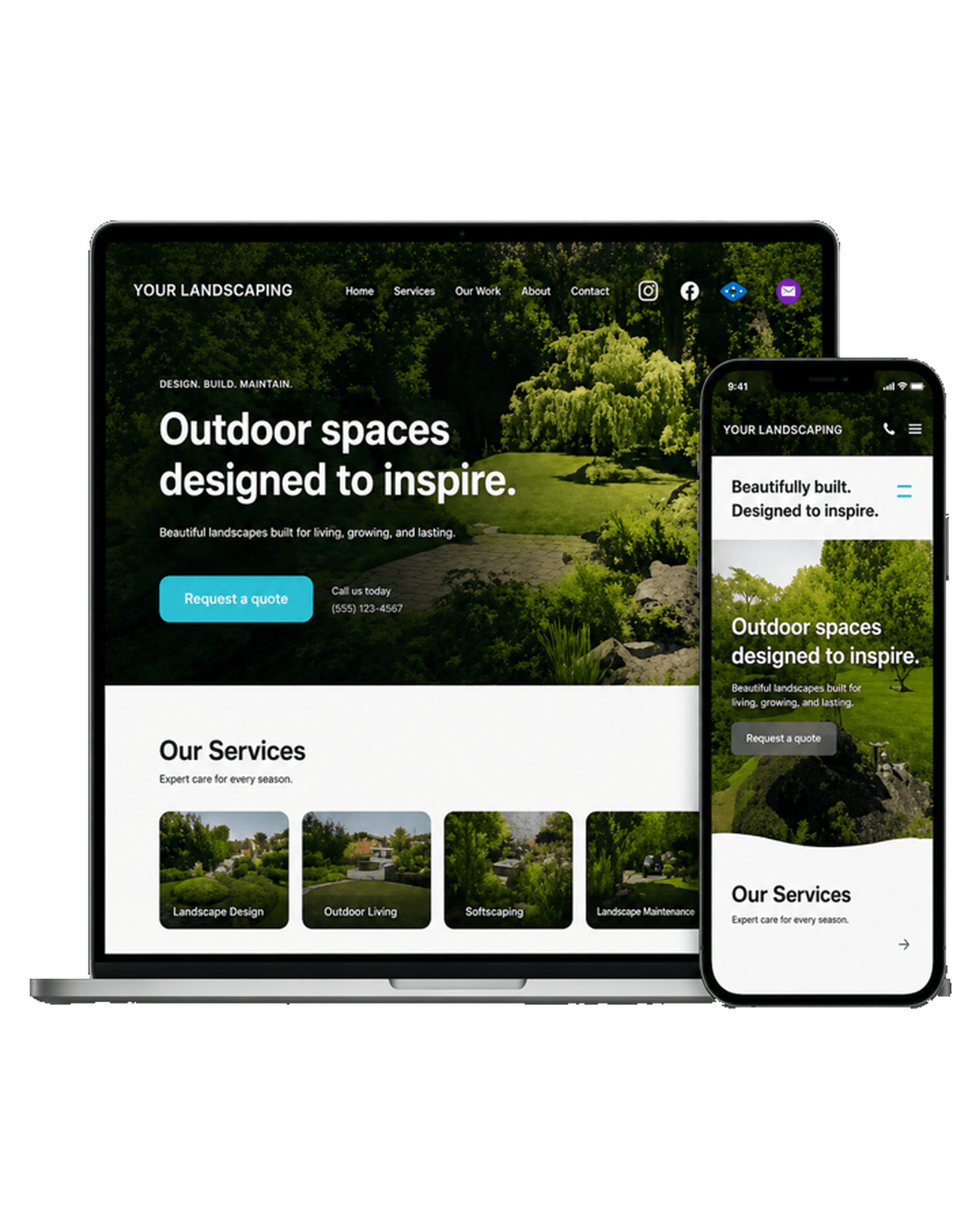 Landscaping website concept